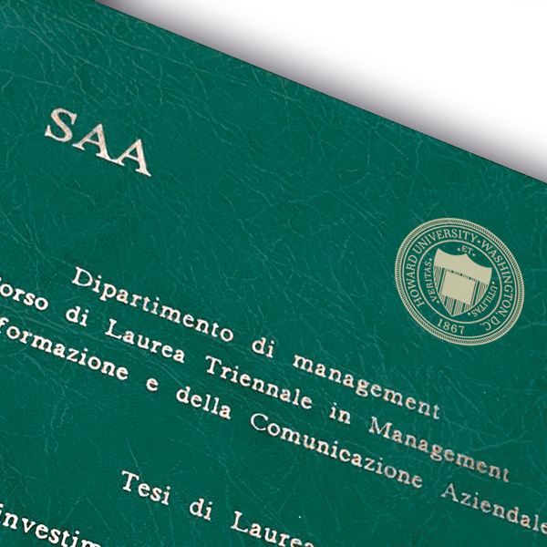 Stampa a caldo oro su copertina